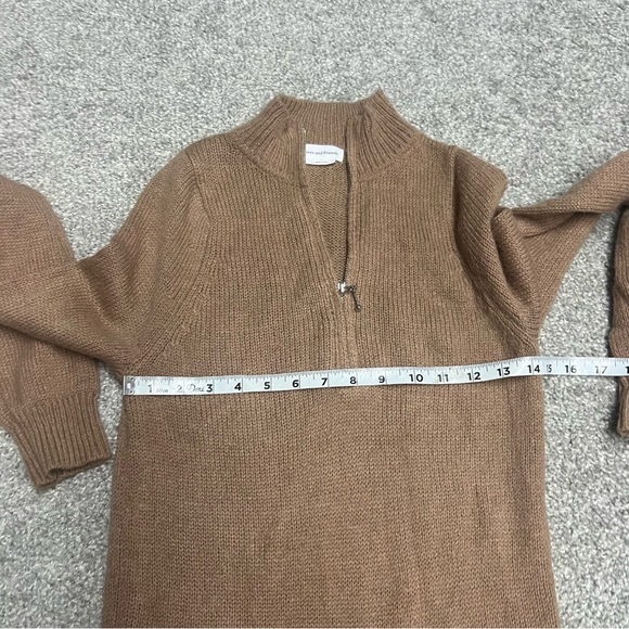Lovers and Friends Dress Womens Small Camel Tan Anthea Sweater Long Sleeve Zip - Picture 3 of 7